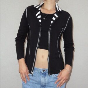 Black Zippered Women's Sweater